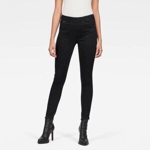 G-STAR Raw High Jegging Ankle Jeans Mid Rise Stretch Black Denim Women's 27